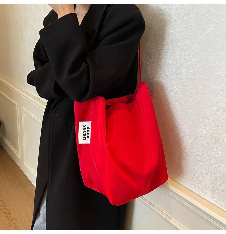 Bold and Chic Red Versatile Tote Shoulder Bag