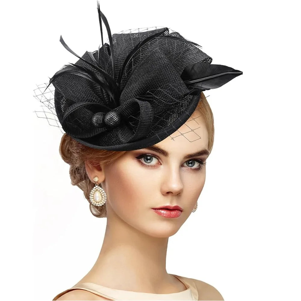 Elegant Feathers Fascinator Hat for Women
