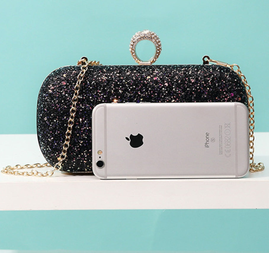 Frosted sequin chain bag