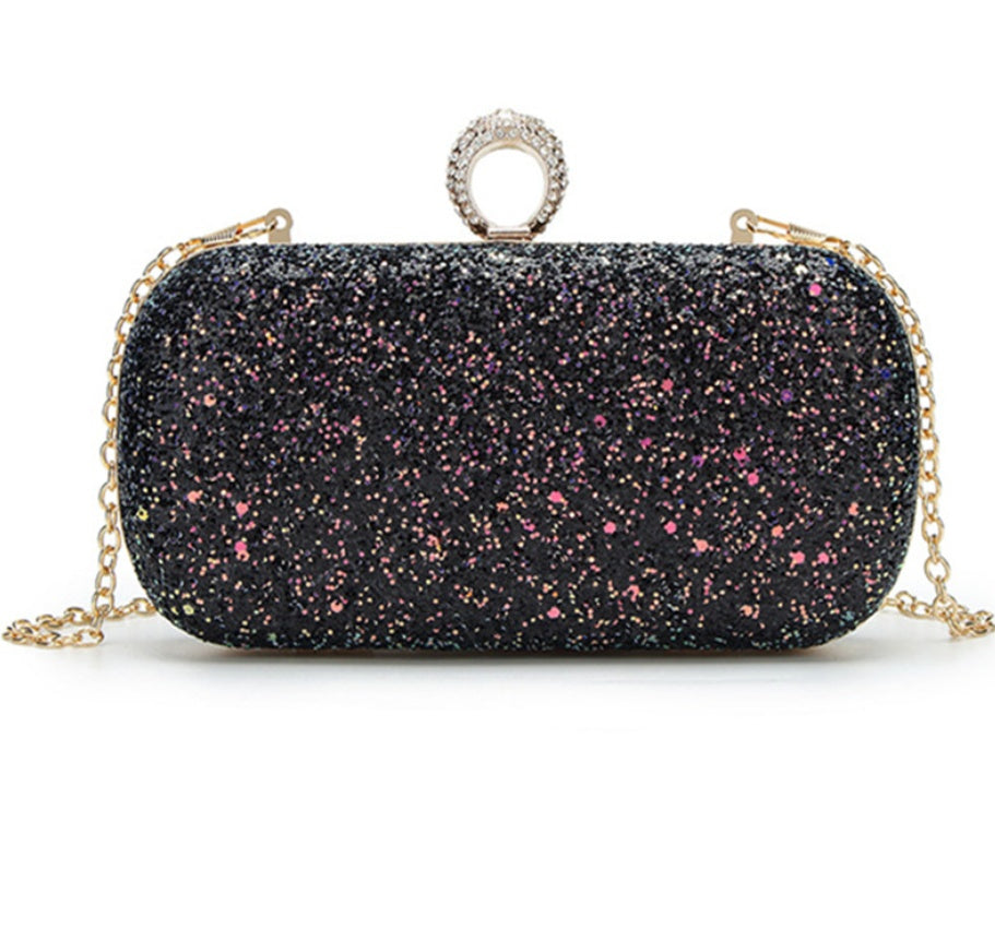Frosted sequin chain bag