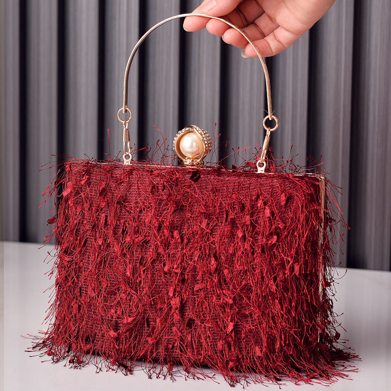 Luxury Designer Square Tassel Handbag