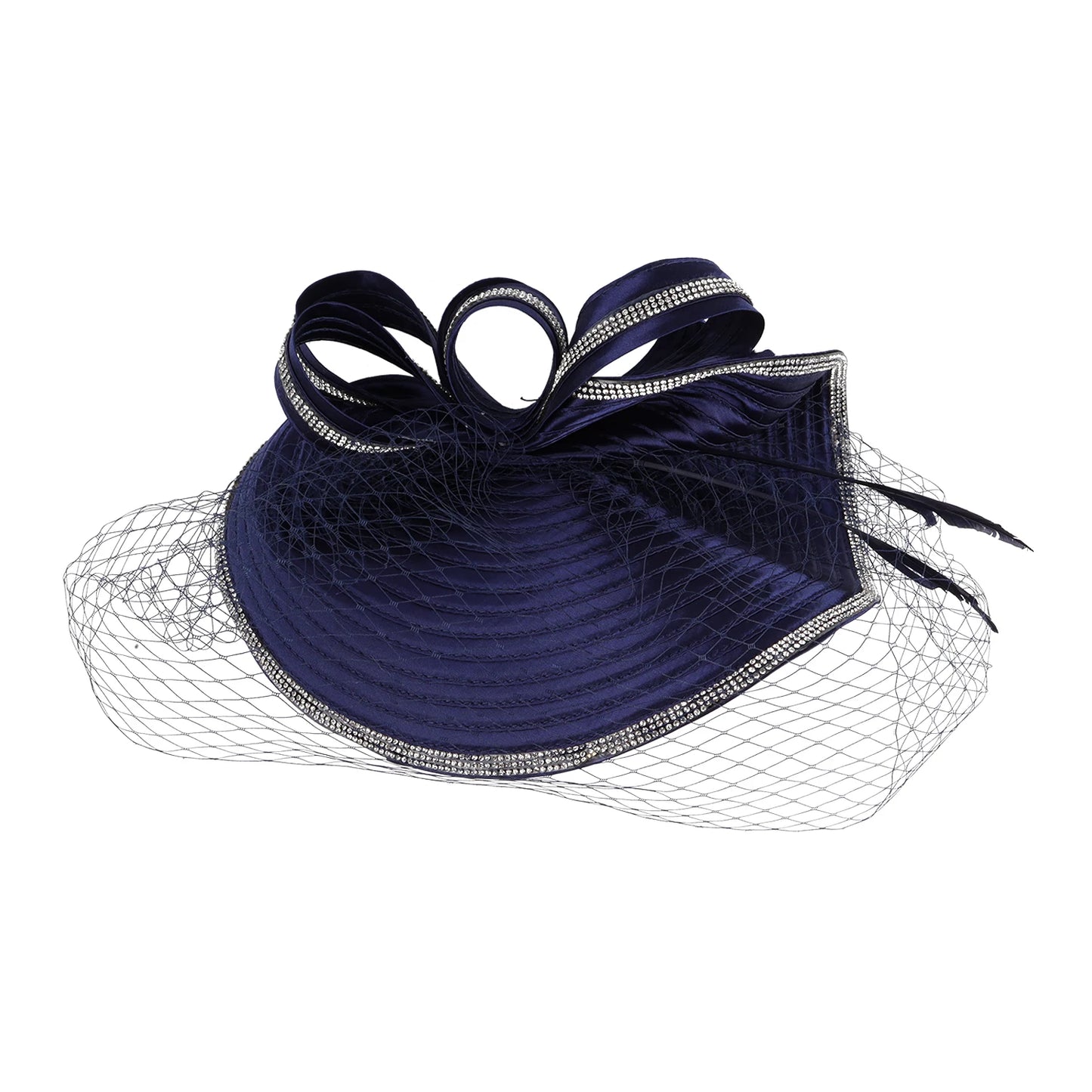 Elegant Women Derby Hats with Veil Headband