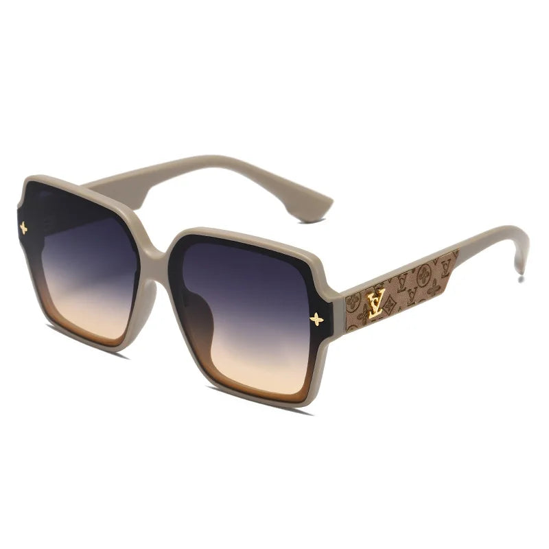 Luxury UV Protection Large Square Frame Sunglasses