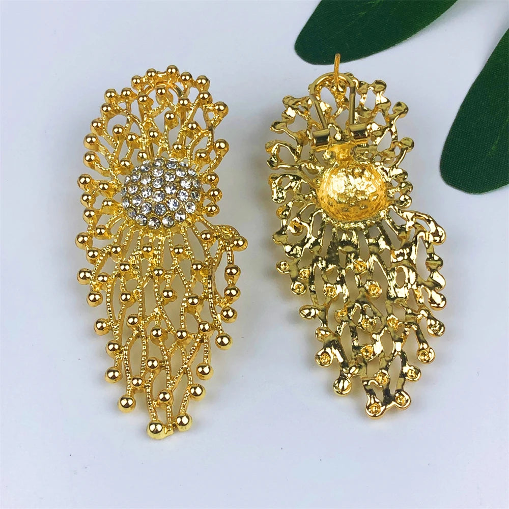 Luxury Design Necklace Earrings Bracelet And Ring Jewelry Set