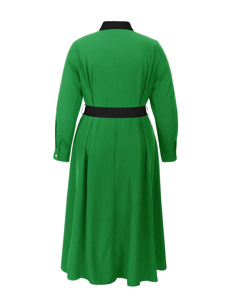 Women's Elegant Sleeveless Front-tie Button Closure Stand-up Collar Dress