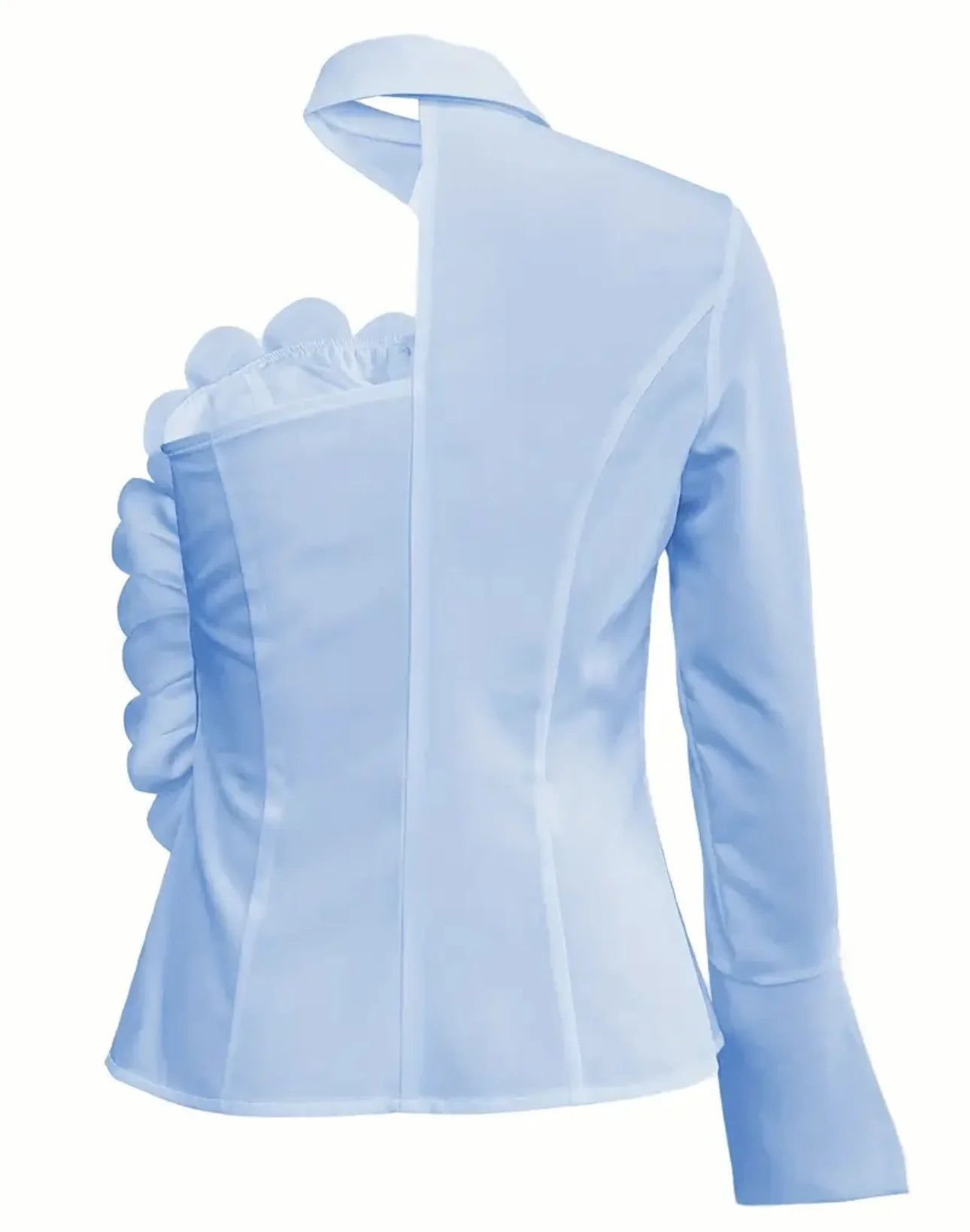Floral Long Sleeve Lapel Collar Blouse
