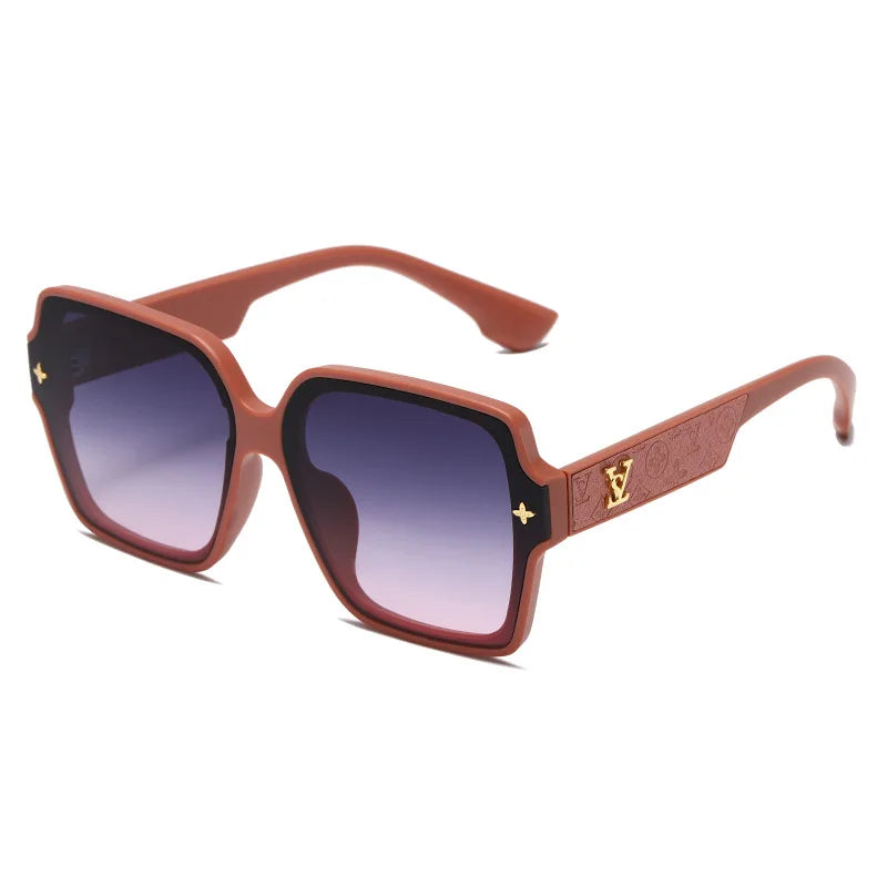 Luxury UV Protection Large Square Frame Sunglasses