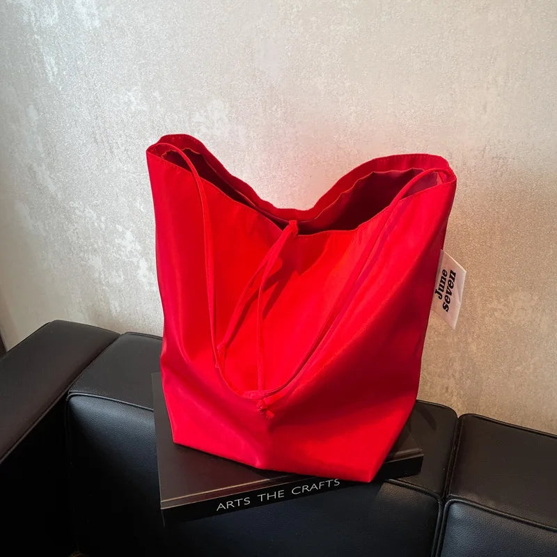 Bold and Chic Red Versatile Tote Shoulder Bag