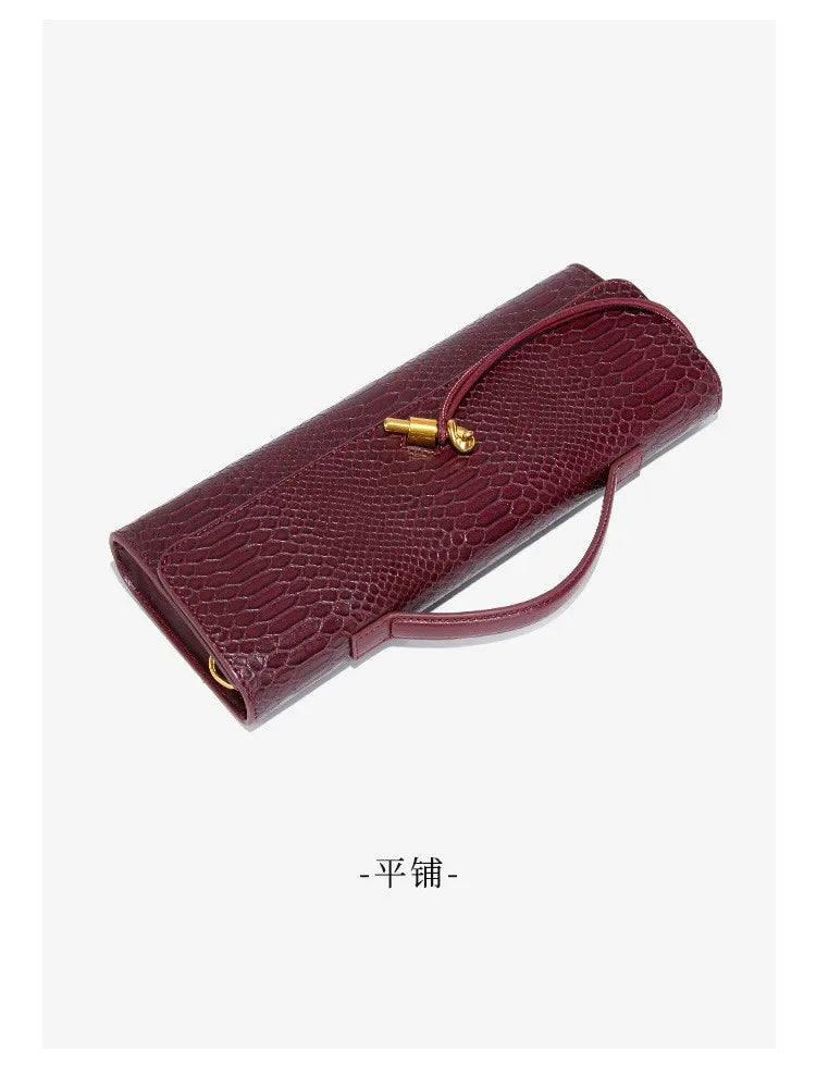 Luxury Design Snakeskin Pattern Crossbody Shoulder Bag