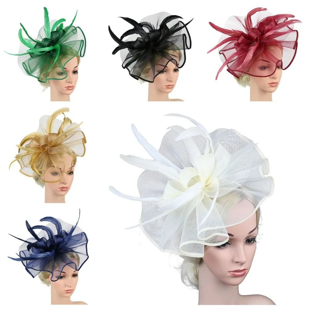 Stylish Top Hat Headband - Formal Feather Hat Headband