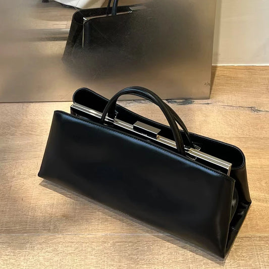 Luxury Leather Magnetic Clip Designer Shoulder Bag