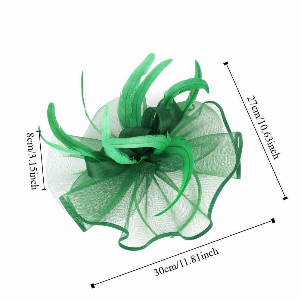 Stylish Top Hat Headband - Formal Feather Hat Headband