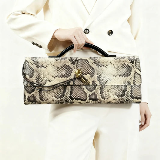 Luxury Design Snakeskin Pattern Crossbody Shoulder Bag