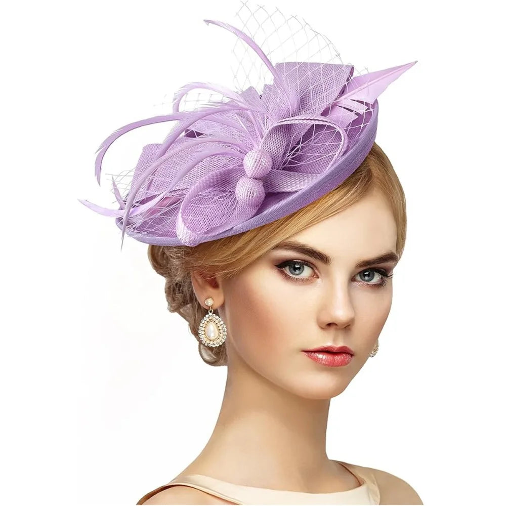Elegant Feathers Fascinator Hat for Women