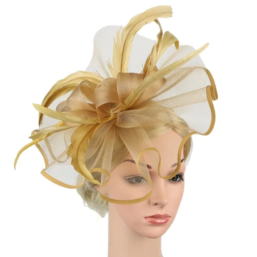 Stylish Top Hat Headband - Formal Feather Hat Headband