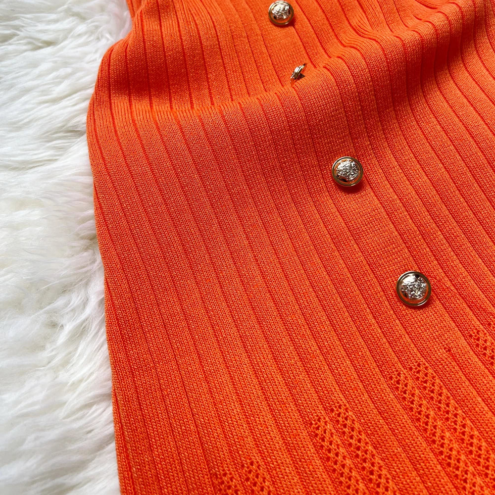 Knitted Designer Scoop Neck Short Sleeve Sweater Dress