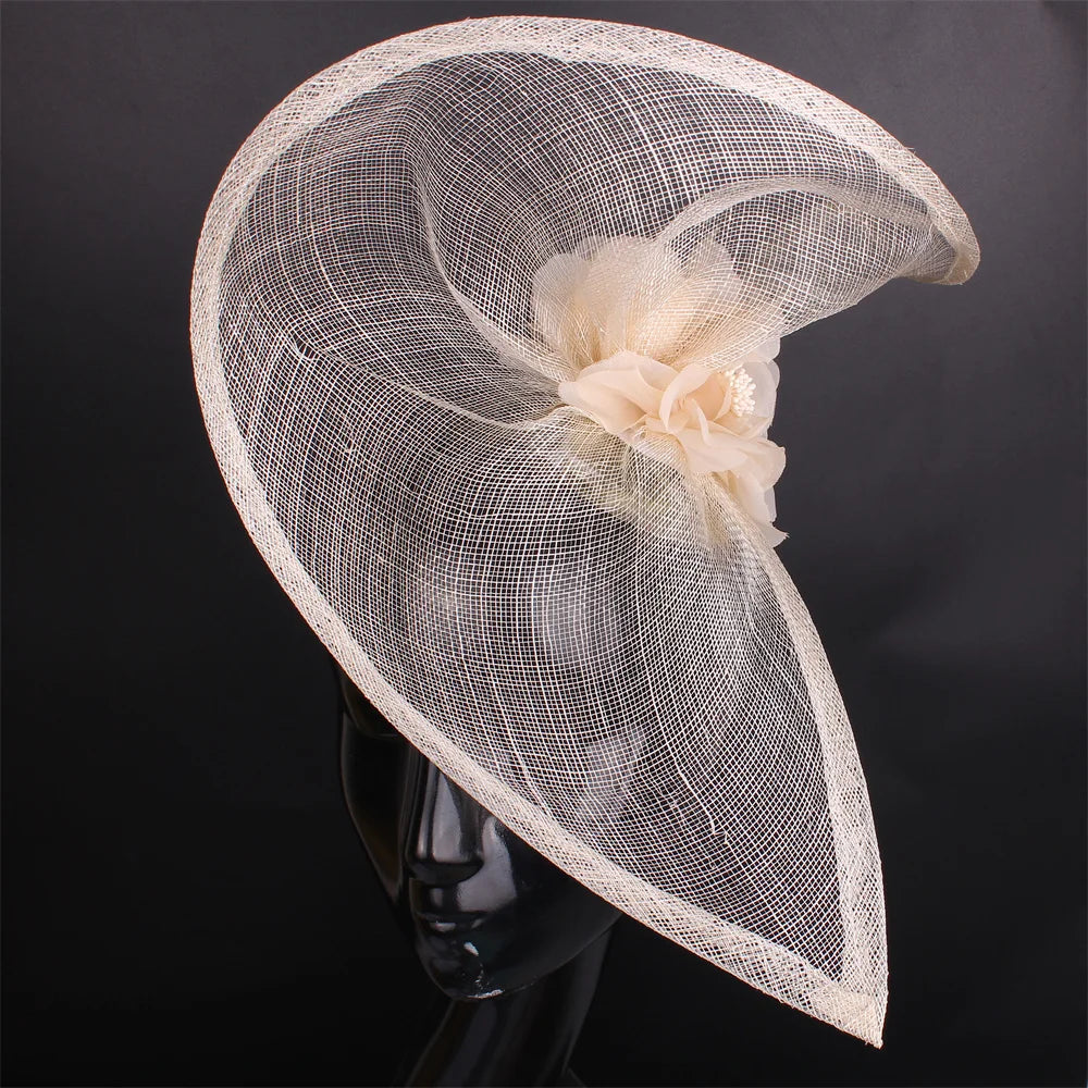 Women Flower Fedora Headpiece With Clips