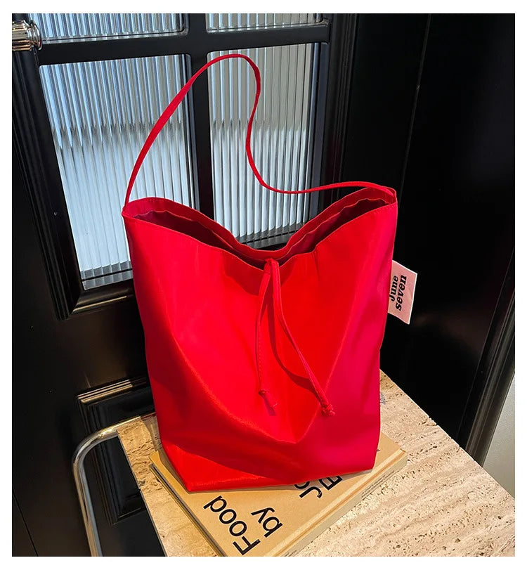 Bold and Chic Red Versatile Tote Shoulder Bag