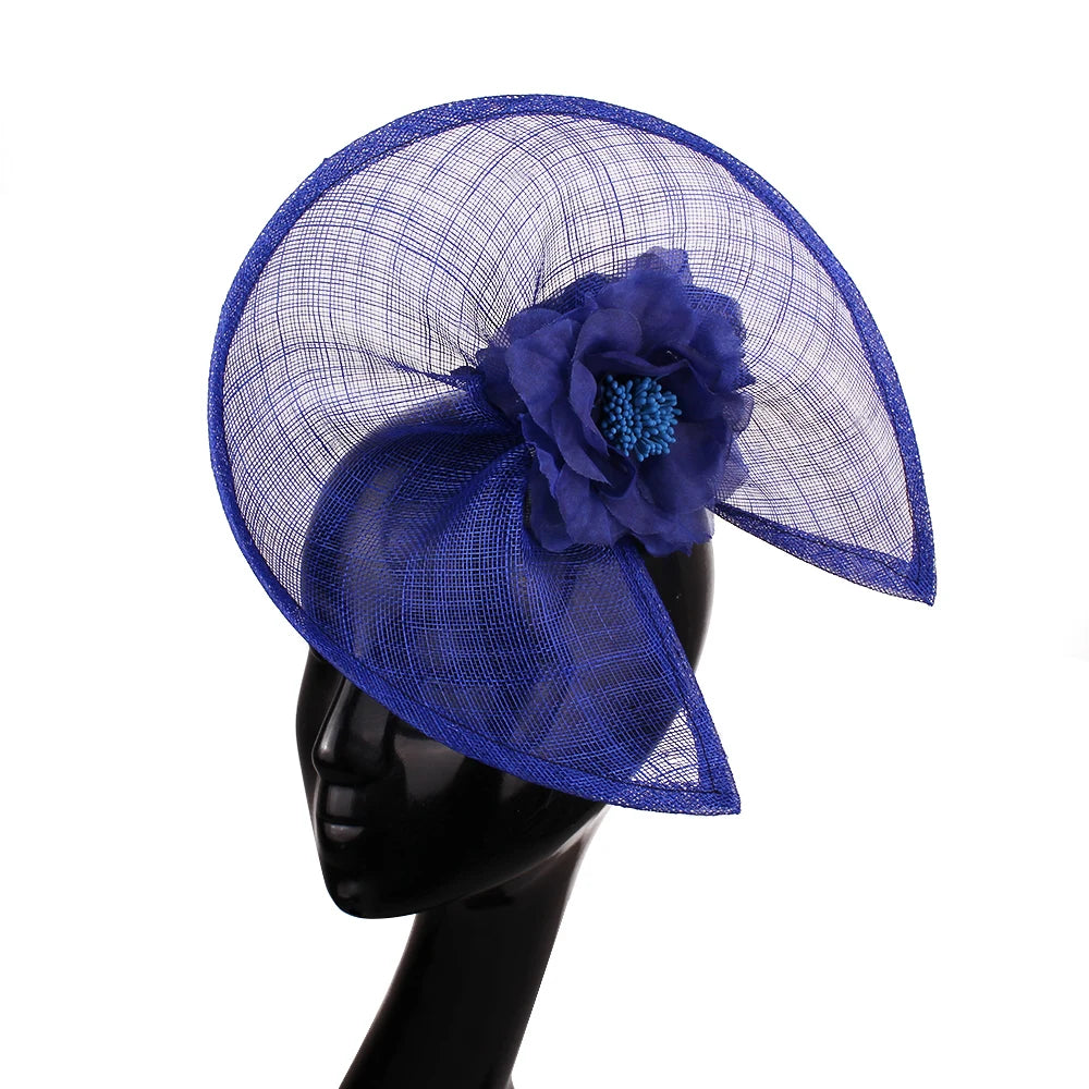 Women Flower Fedora Headpiece With Clips