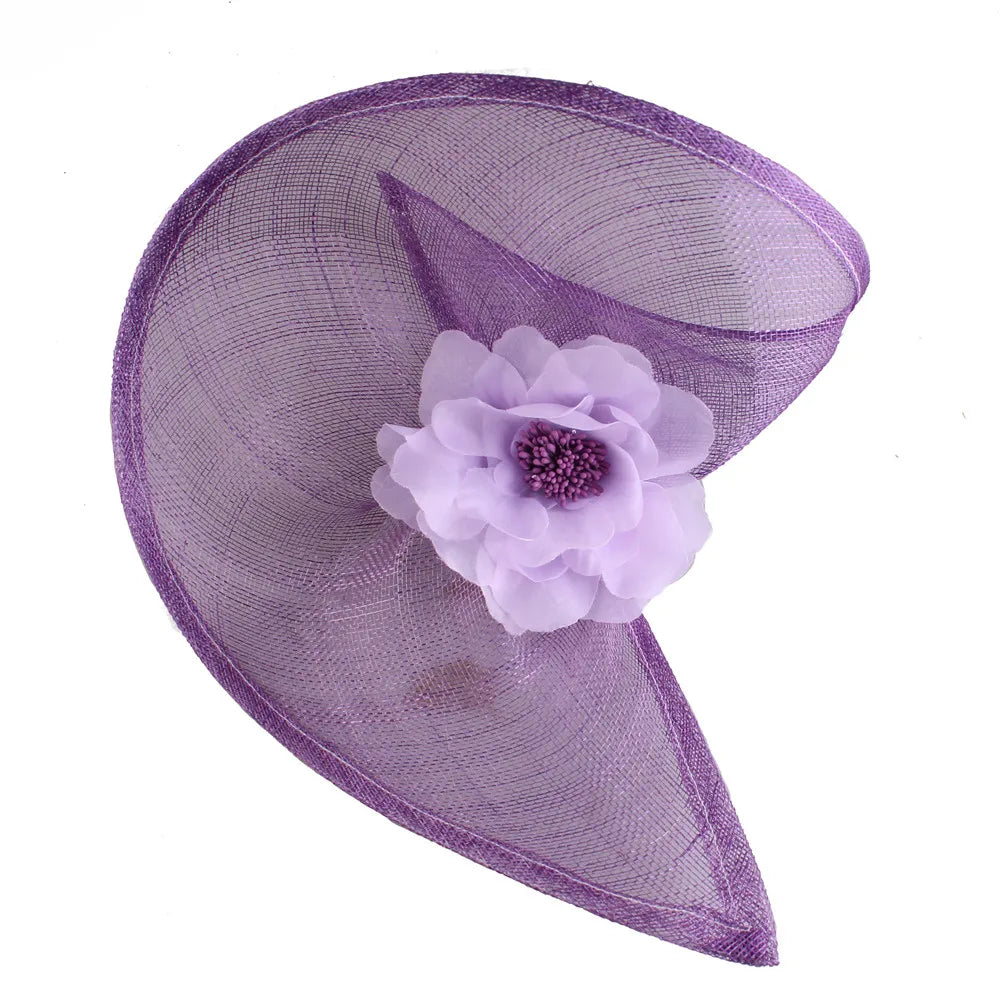 Women Flower Fedora Headpiece With Clips