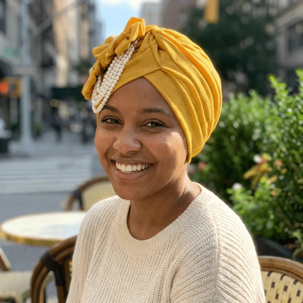 Breathable Elegant Flower Design Head Wrap
