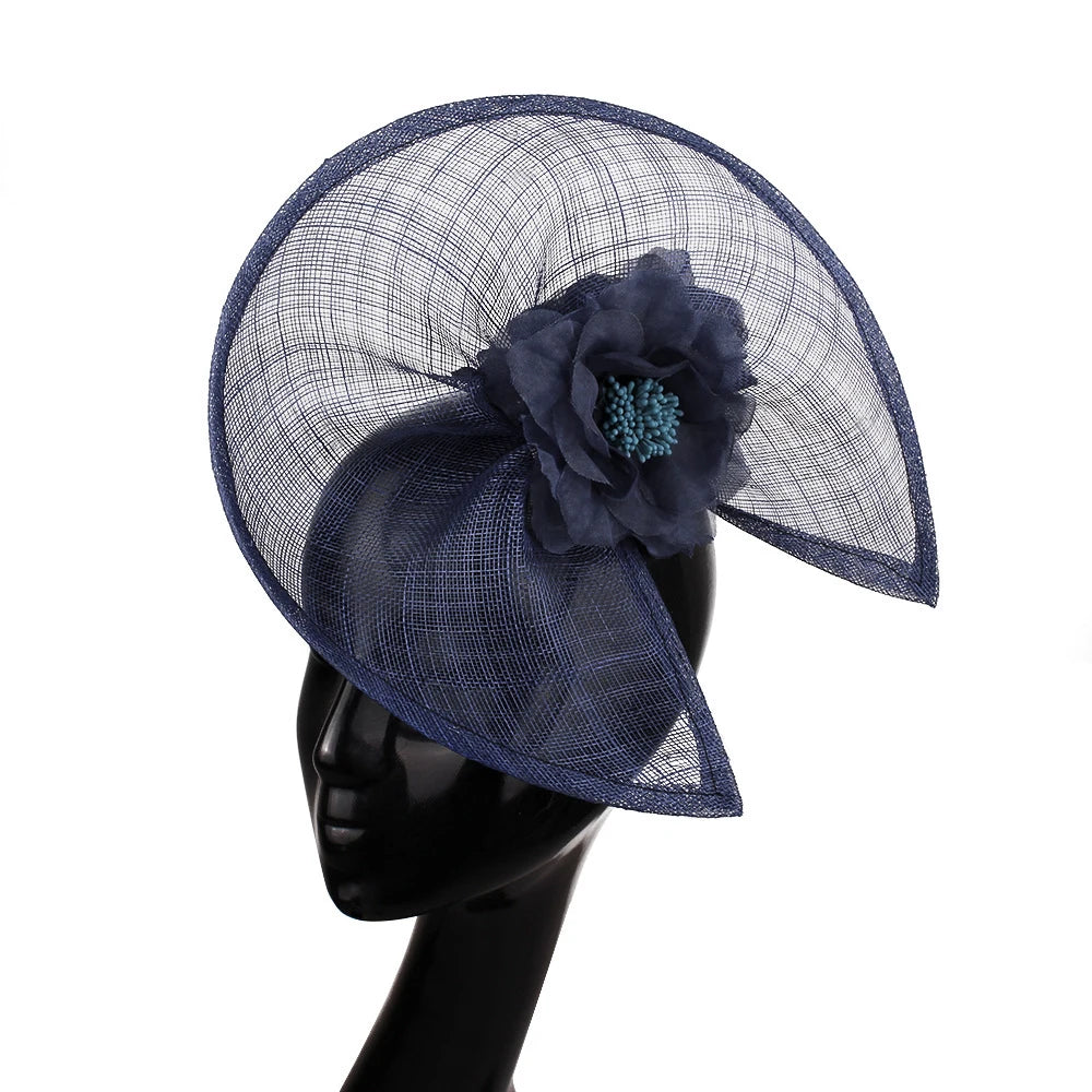 Women Flower Fedora Headpiece With Clips