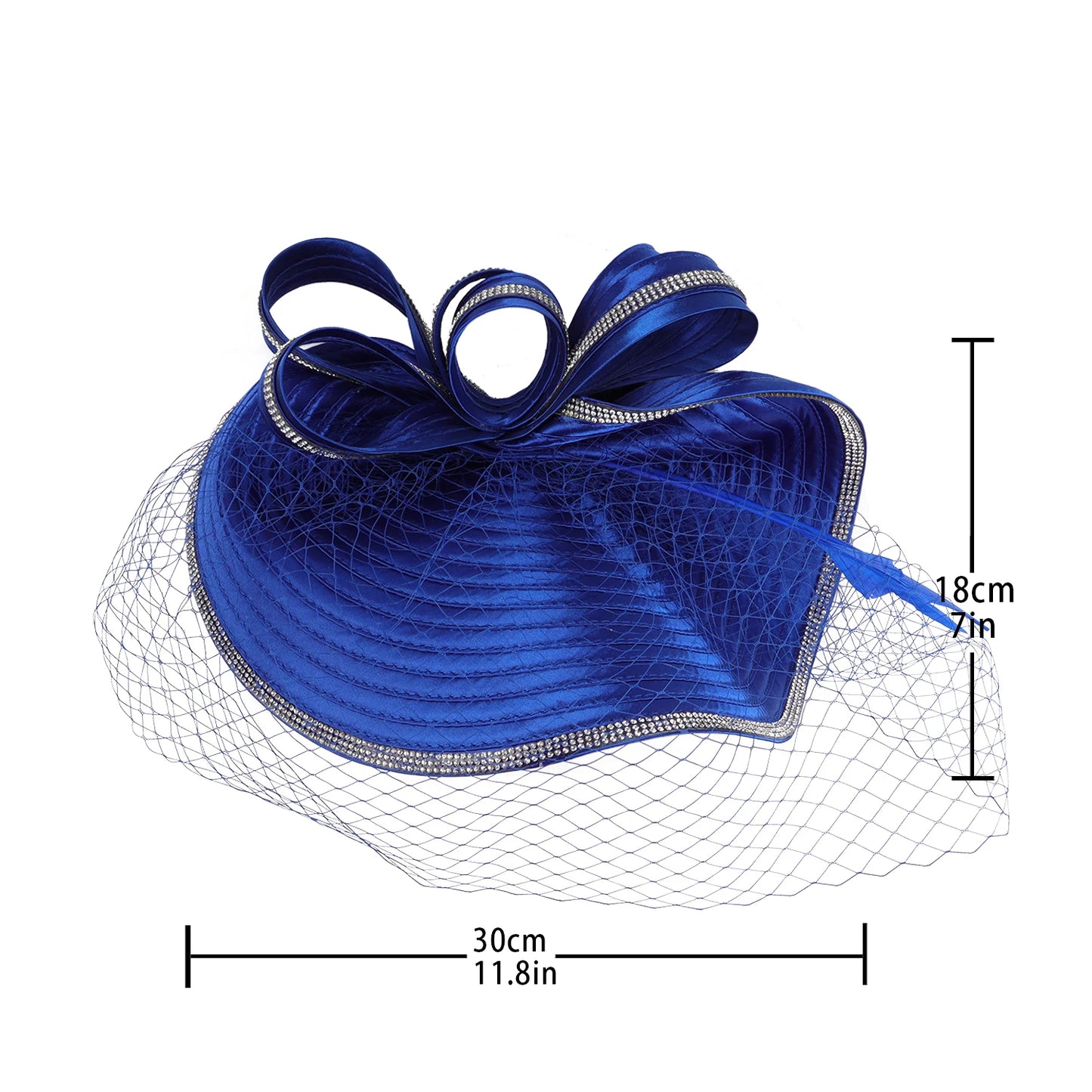Elegant Women Derby Hats with Veil Headband