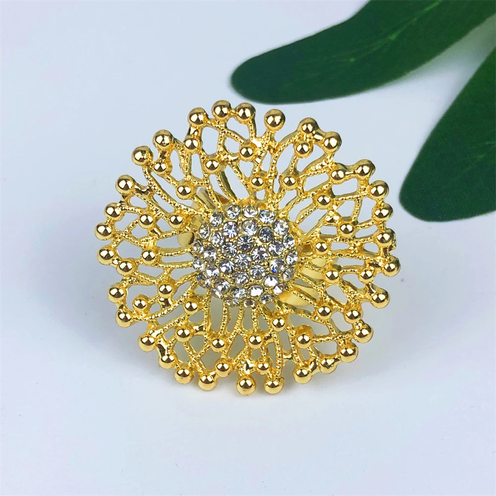 Luxury Design Necklace Earrings Bracelet And Ring Jewelry Set