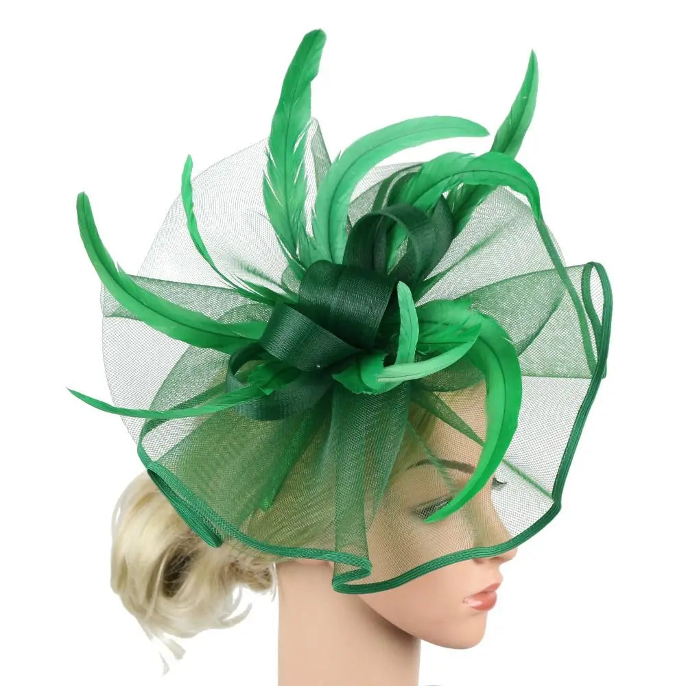 Stylish Top Hat Headband - Formal Feather Hat Headband