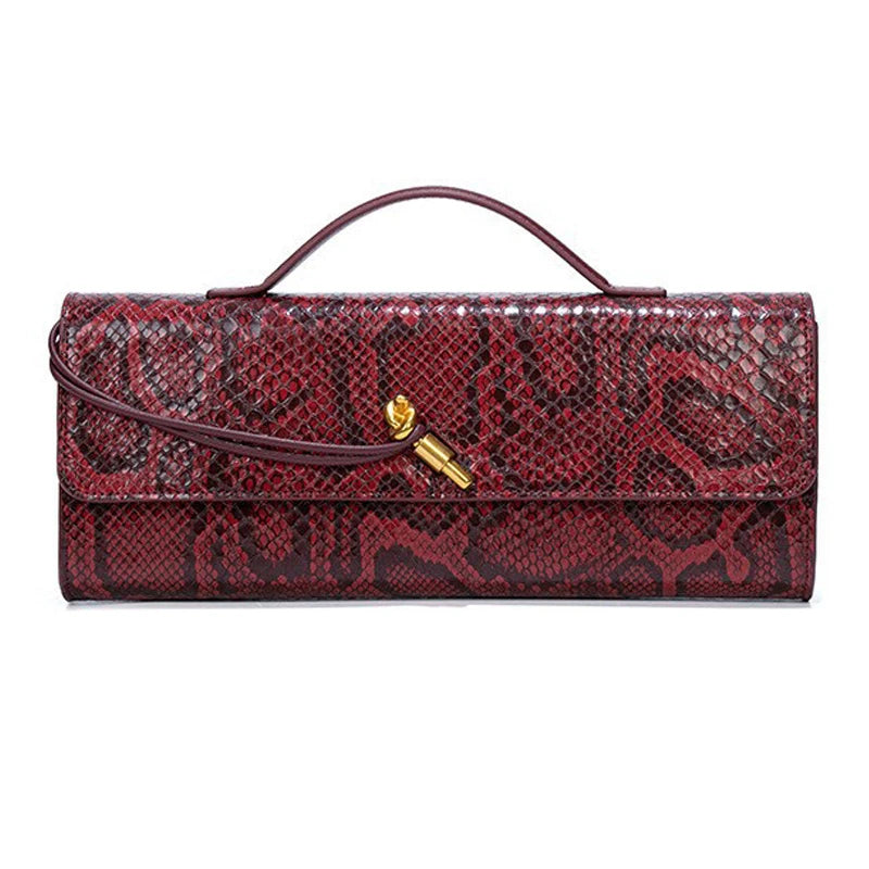 Luxury Design Snakeskin Pattern Crossbody Shoulder Bag