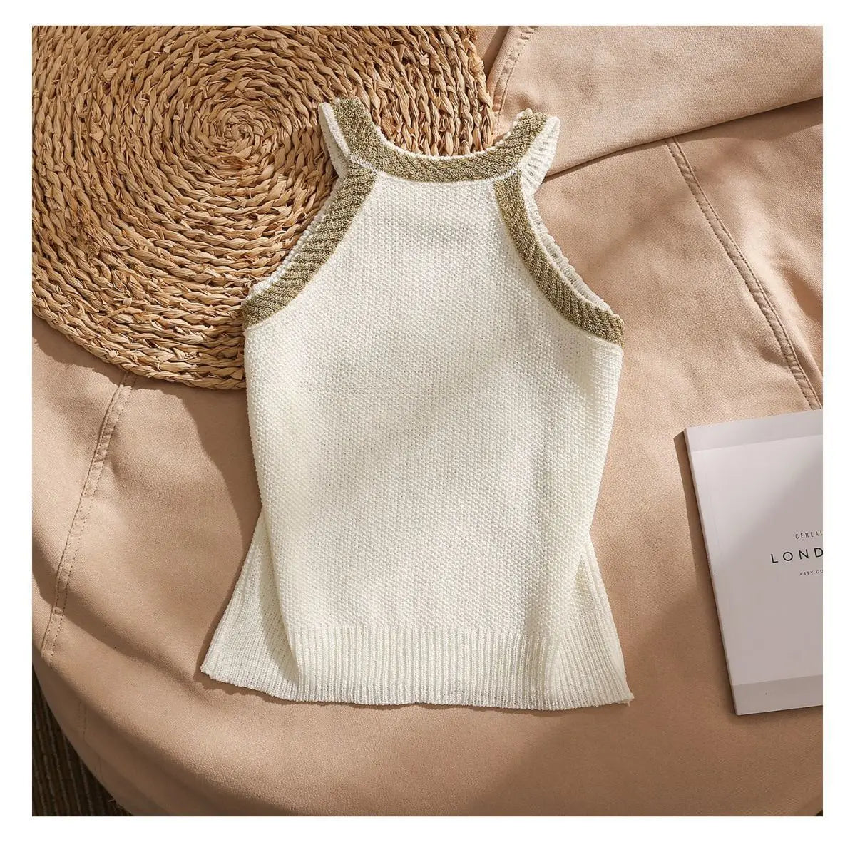 Designer Embroidered Solid Color Sleeveless Blouse