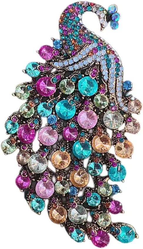 Women's Exquisite Rhinestone Peacock Brooch Pin