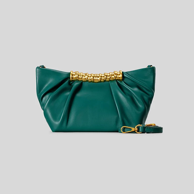 Elegant Ruched Hobos Clutch Bag