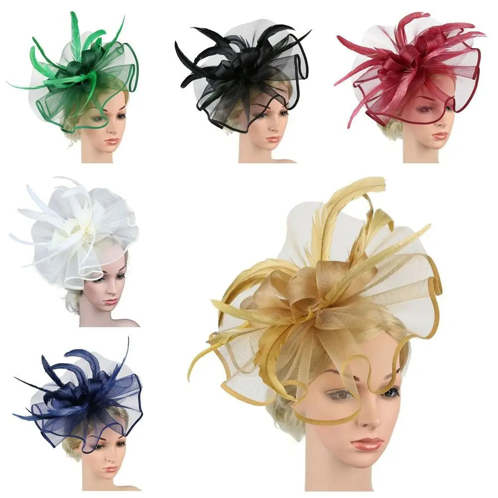 Stylish Top Hat Headband - Formal Feather Hat Headband
