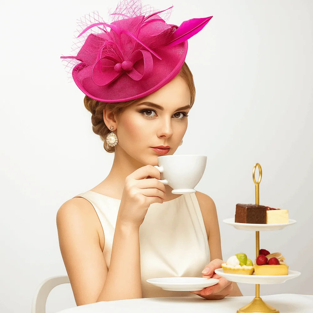 Elegant Feathers Fascinator Hat for Women