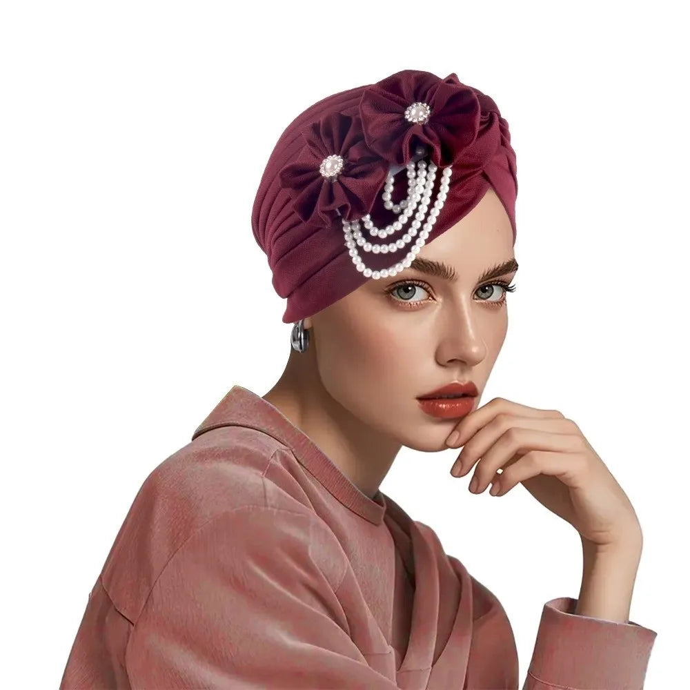 Breathable Elegant Flower Design Head Wrap