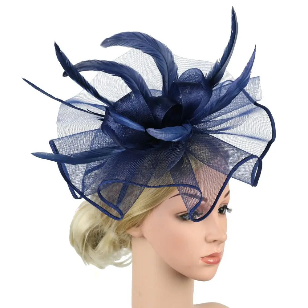 Stylish Top Hat Headband - Formal Feather Hat Headband