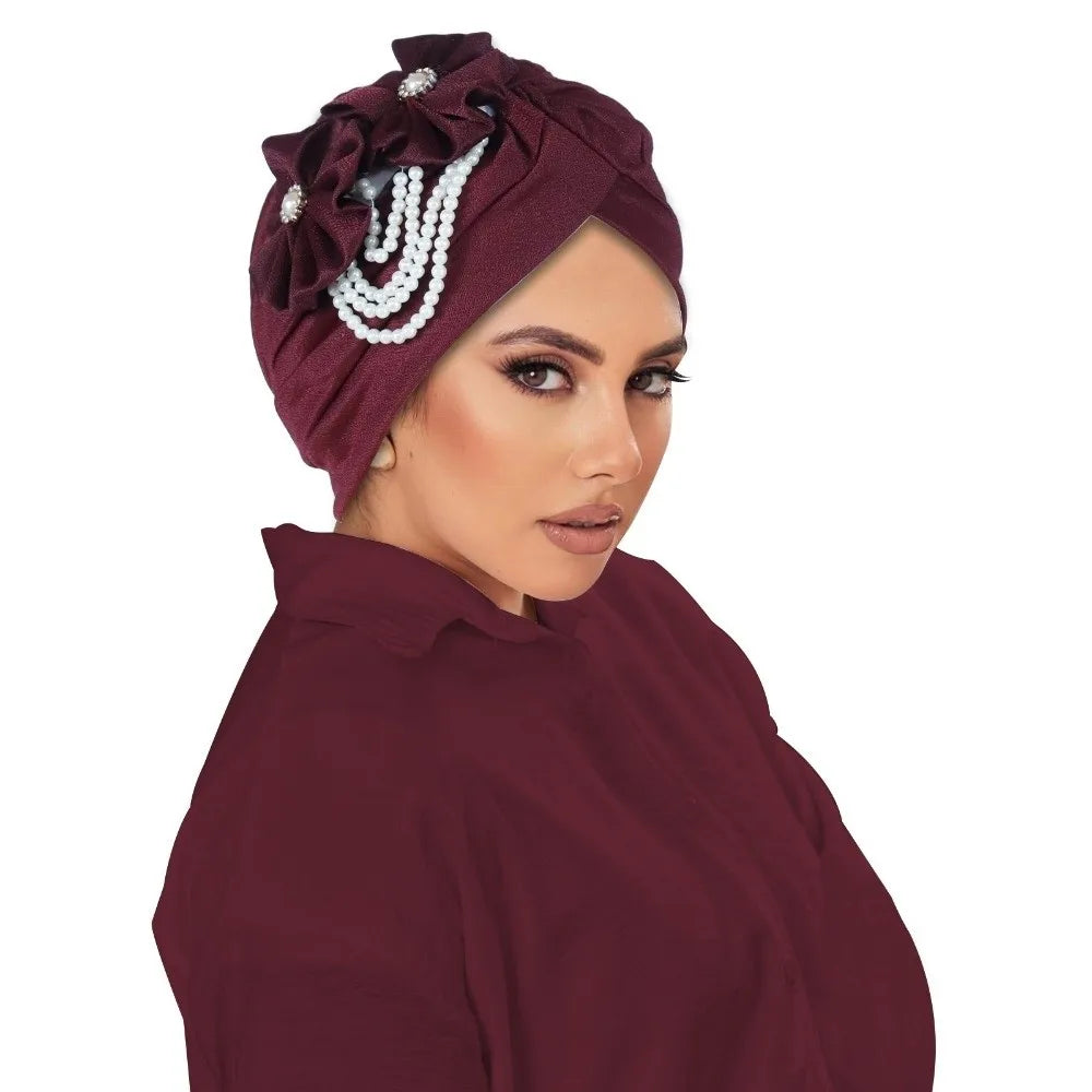 Breathable Elegant Flower Design Head Wrap