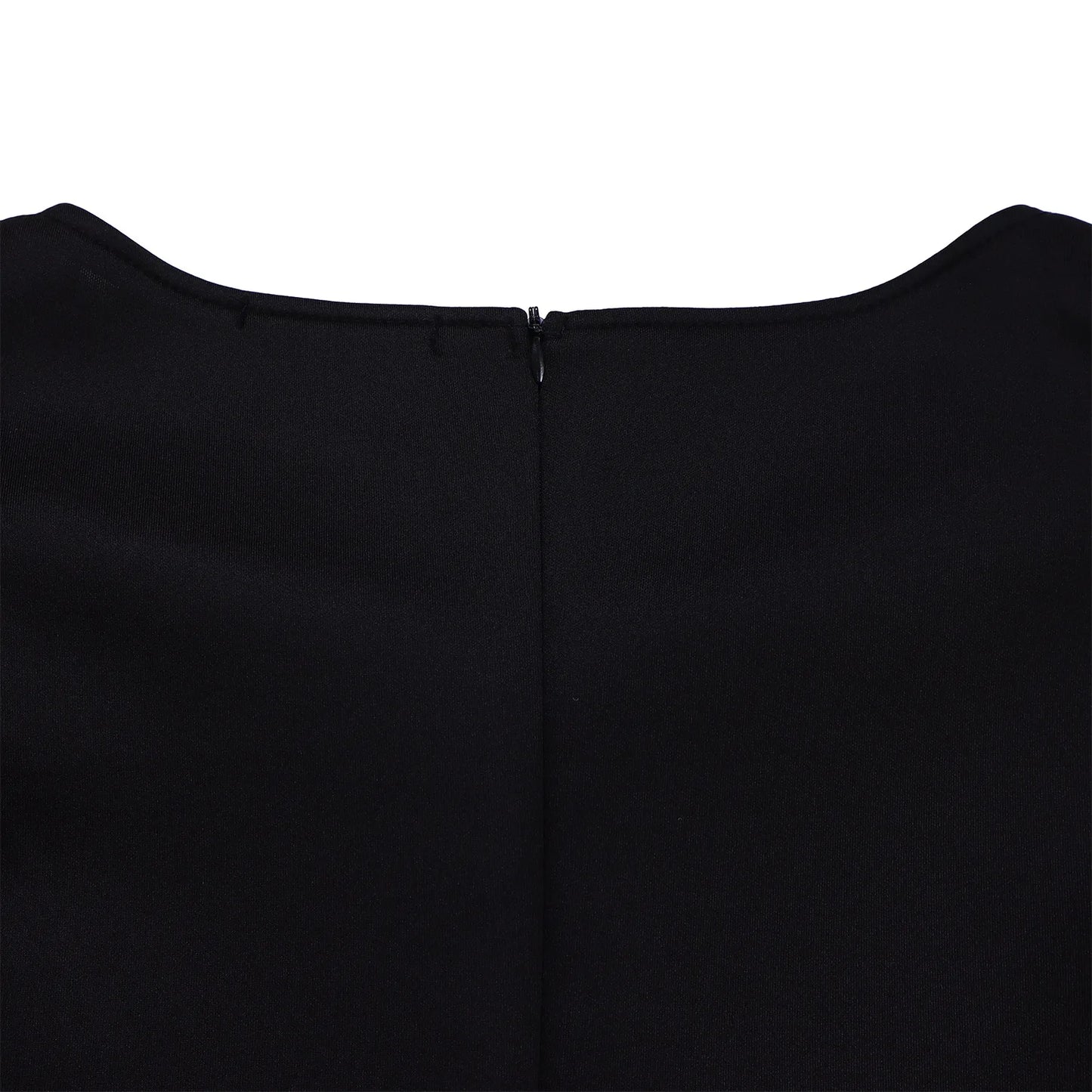 Designer Nail-Beaded Lotus Sleeve A-Line Dress