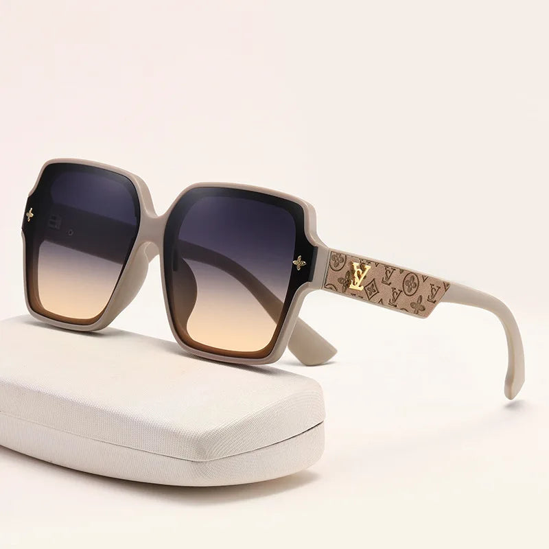 Luxury UV Protection Large Square Frame Sunglasses