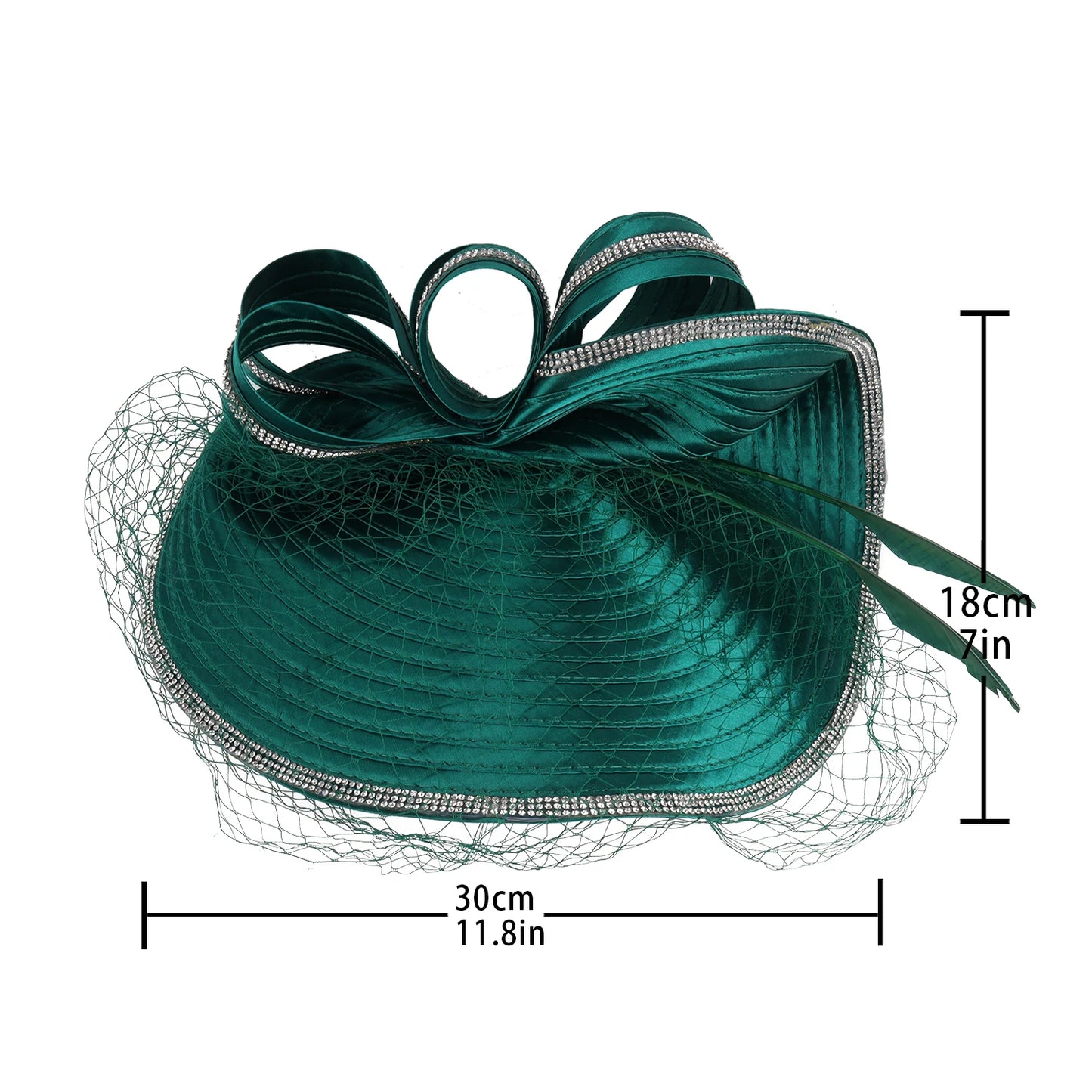 Elegant Women Derby Hats with Veil Headband