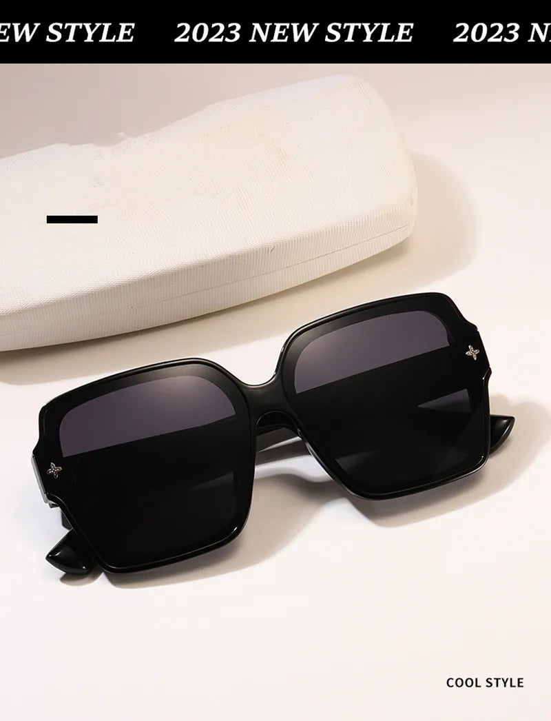 Luxury UV Protection Large Square Frame Sunglasses