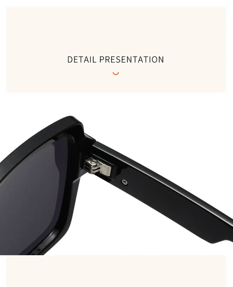 Luxury UV Protection Large Square Frame Sunglasses