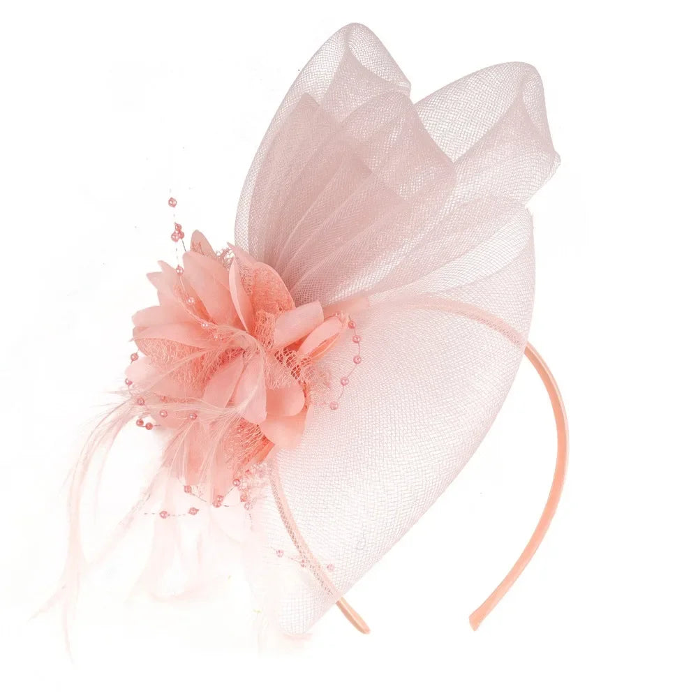 Floral Small Top Hat Headband with Ear Clips