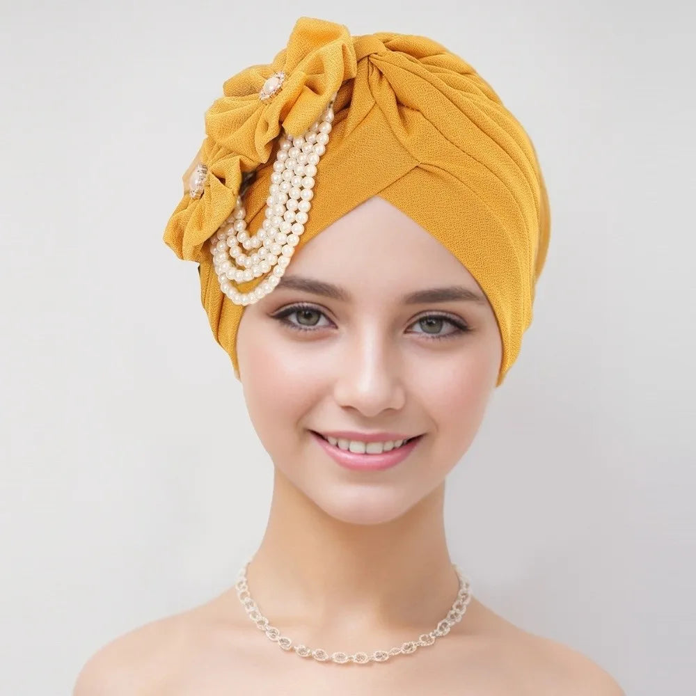 Breathable Elegant Flower Design Head Wrap