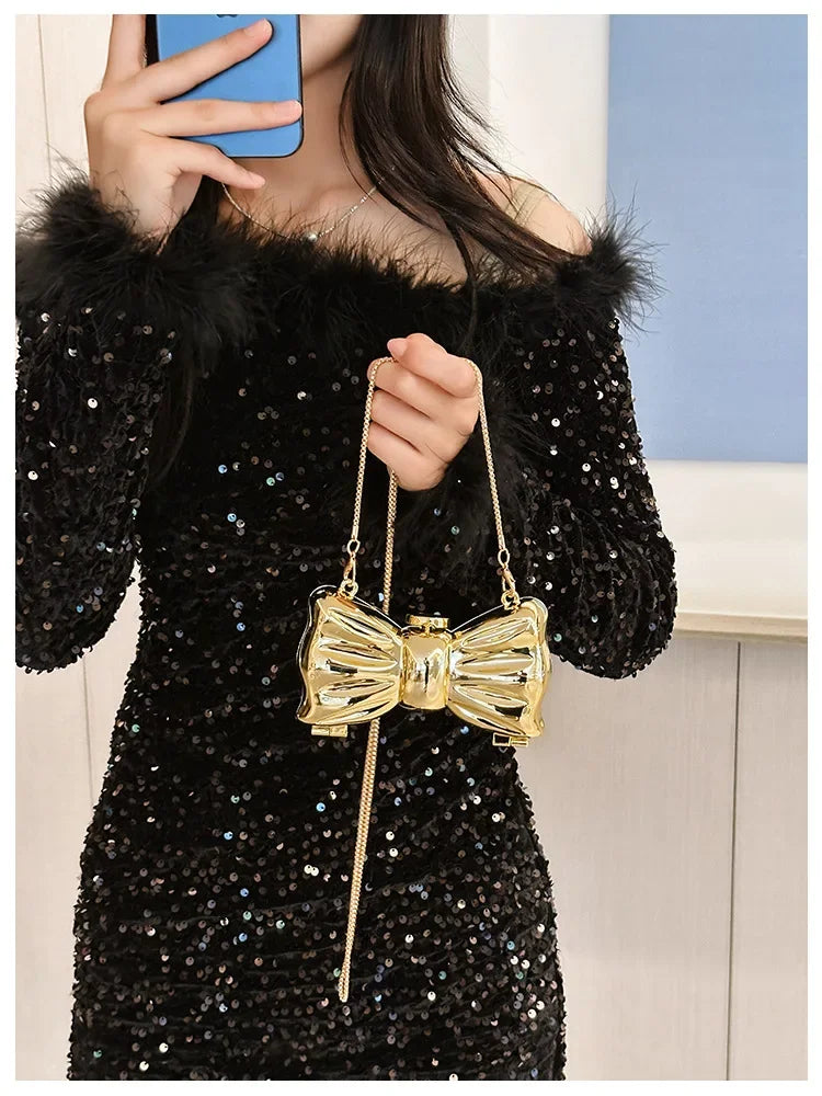 Luxury Golden Designer Evening Clutch