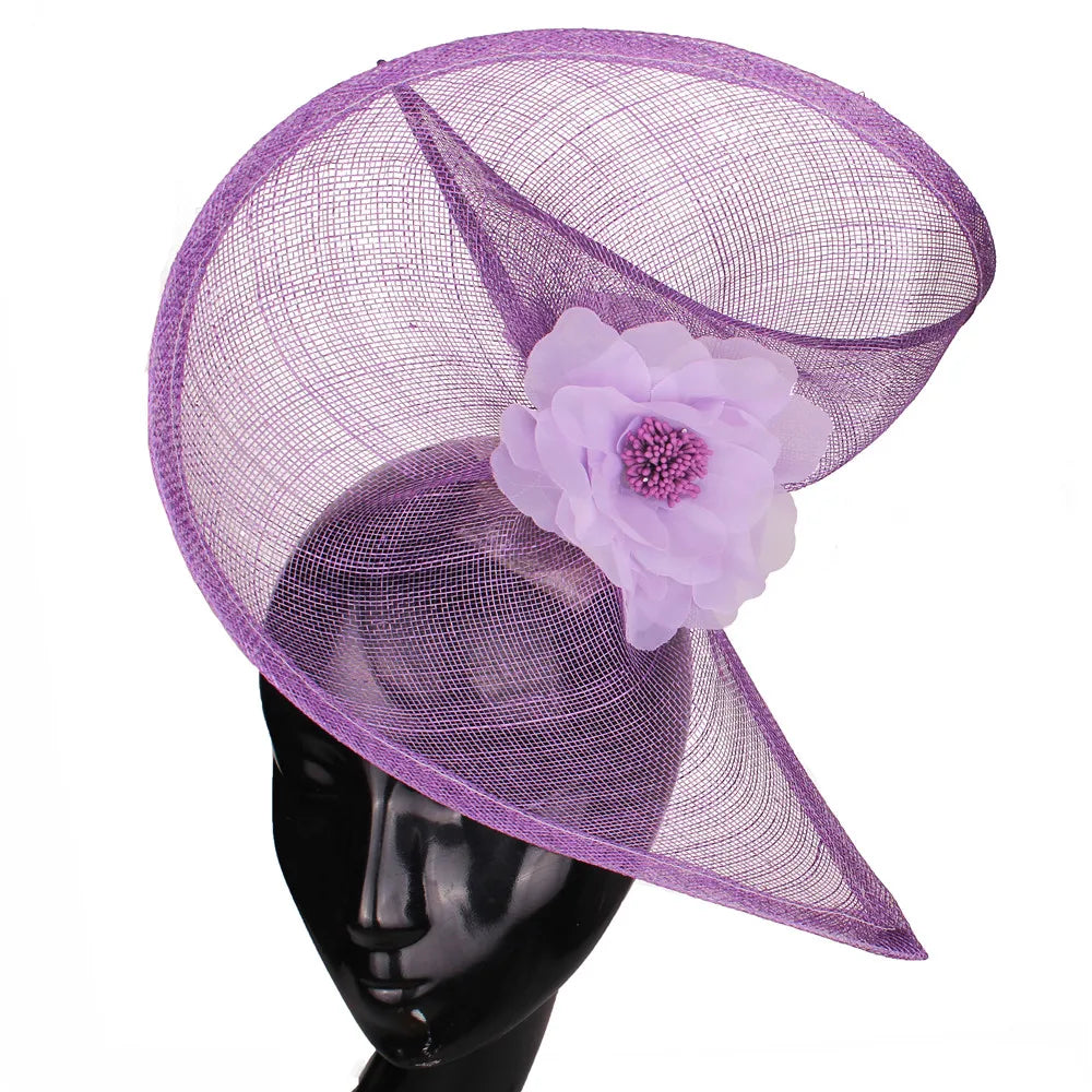 Women Flower Fedora Headpiece With Clips