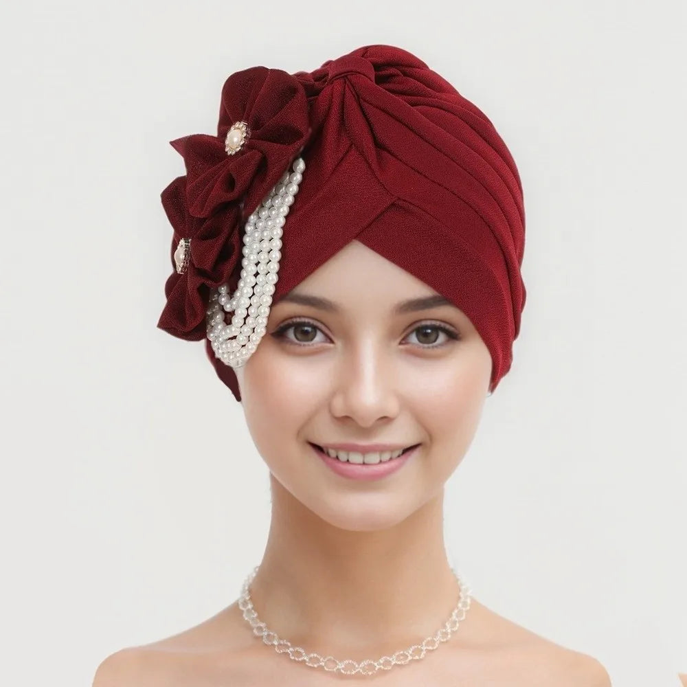 Breathable Elegant Flower Design Head Wrap