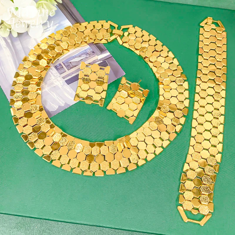 Italian Vintage Necklace Earring & Bracelet Set