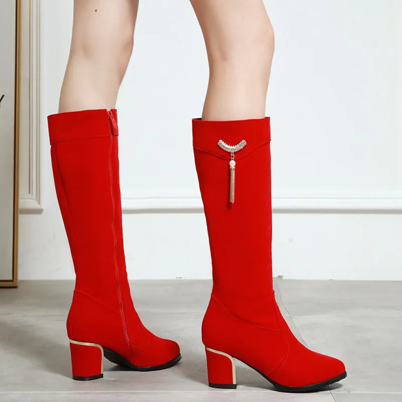 Women's Luxury Knee High Winter Boots